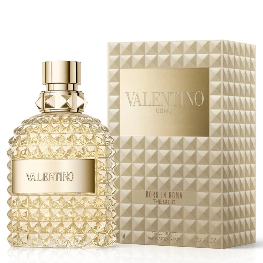 Valentino Uomo Born in Roma The Gold Eau de Toilette Spray for Men 3.4 oz / 100ml